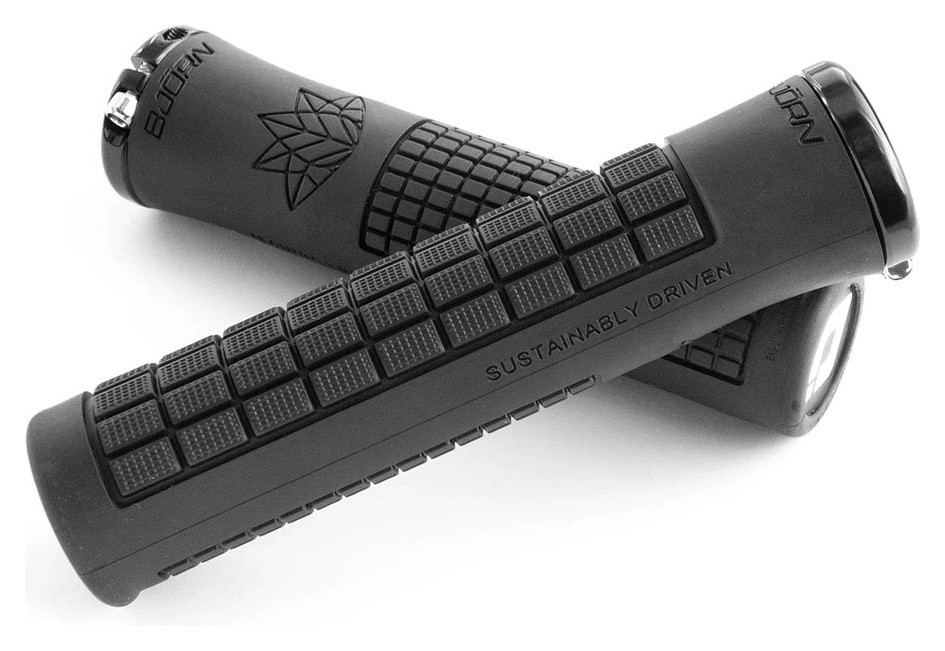 Гріпси ODI Bjorn, V2.1 Lock On, Black/White w/Black Clamp (чорні з чорними замками), OBOD_D33BJB-B