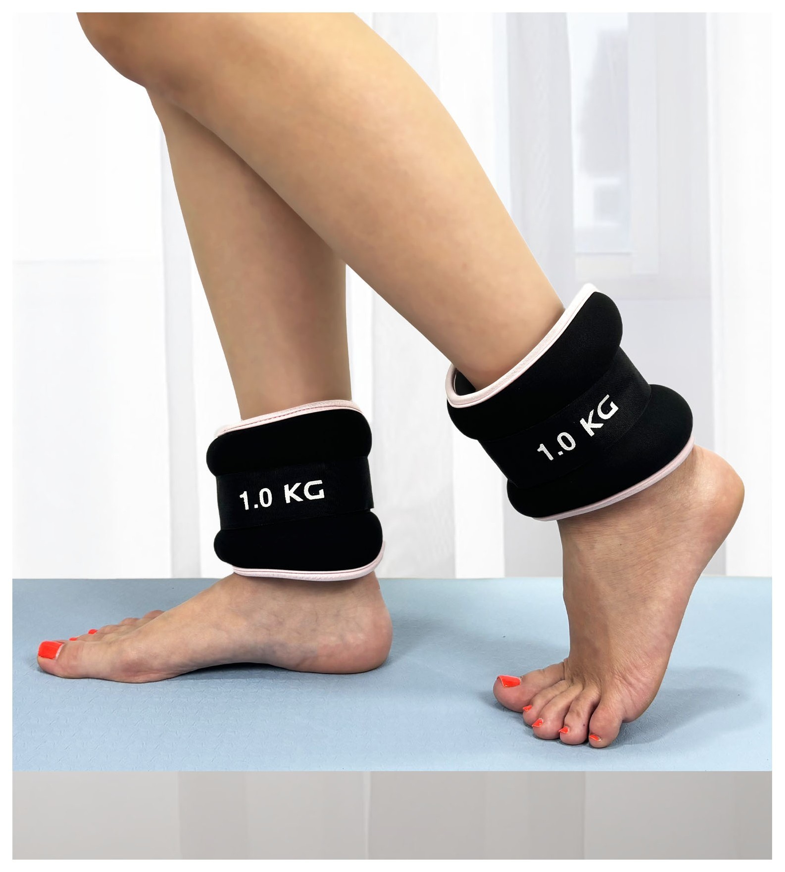 Утяжелители EasyFit Comfort 1 кг для ног и рук с металлом (пара), EFIT_EF-1010-P