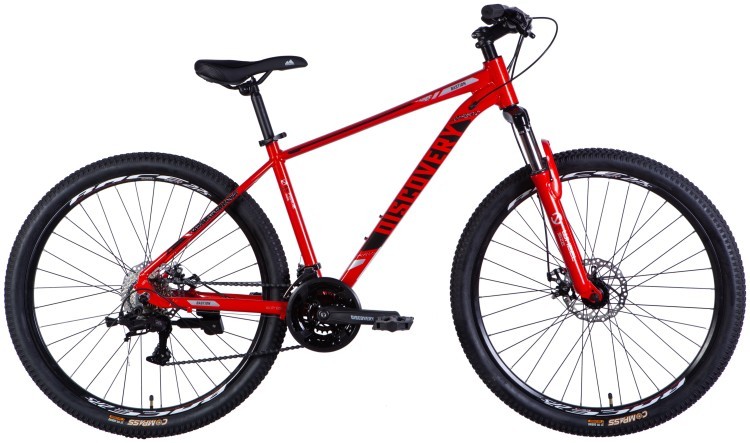 Велосипед AL 27,5" Discovery BASTION DD CS рама-17" червоно-чорний 2025, OPS-DIS-27,5-006