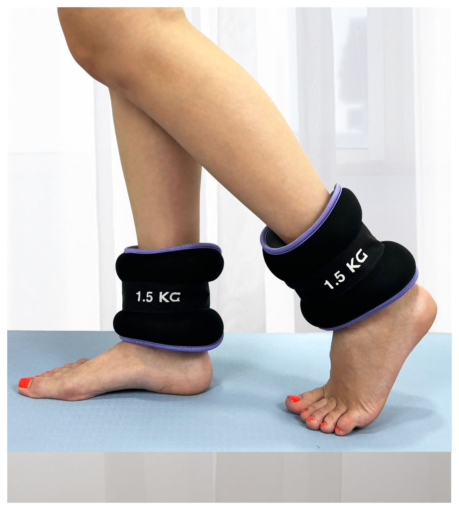 Утяжелители EasyFit Comfort 1,5 кг для ног и рук с металлом (пара), EFIT_EF-1015-V