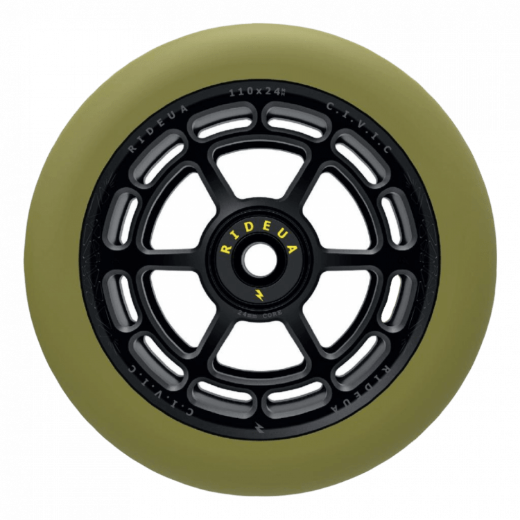 Колеса для трюкового самоката urbanArtt Civic 110 x 24mm (пара) - Black/Army Green, FRD.037584