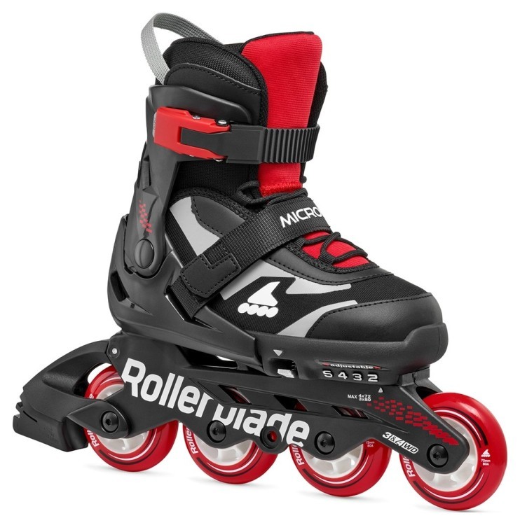 Ролики Rollerblade Microblade black-red, 86B0751530-ND01-33-36.5