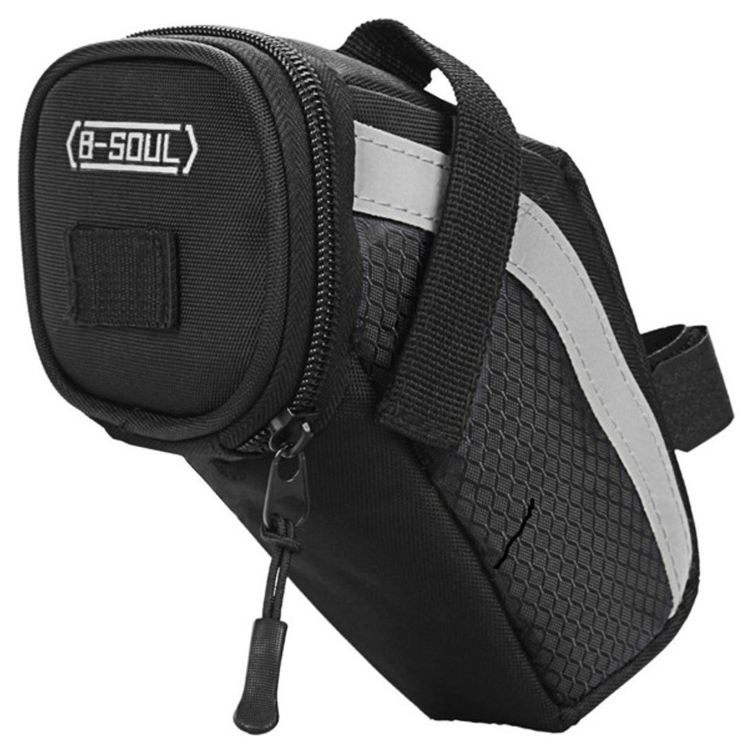 Велосумка під сідло Поліестер 14*13*9 см BEcool BC-BG166 чорний подовжена AM (брендоване пакування), BIB-052