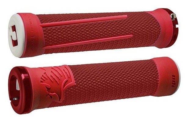 Гріпси ODI AG-2 Signature V2.1 Lock-On Grips - Red/Fire red w/ Red Clamps, червоні з червоними замками, OBOD_D35A2RF-R