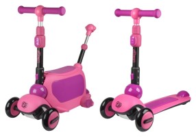 Самокат толкач Maraton 2in1 Bingo Super 3 Pink, Розовый