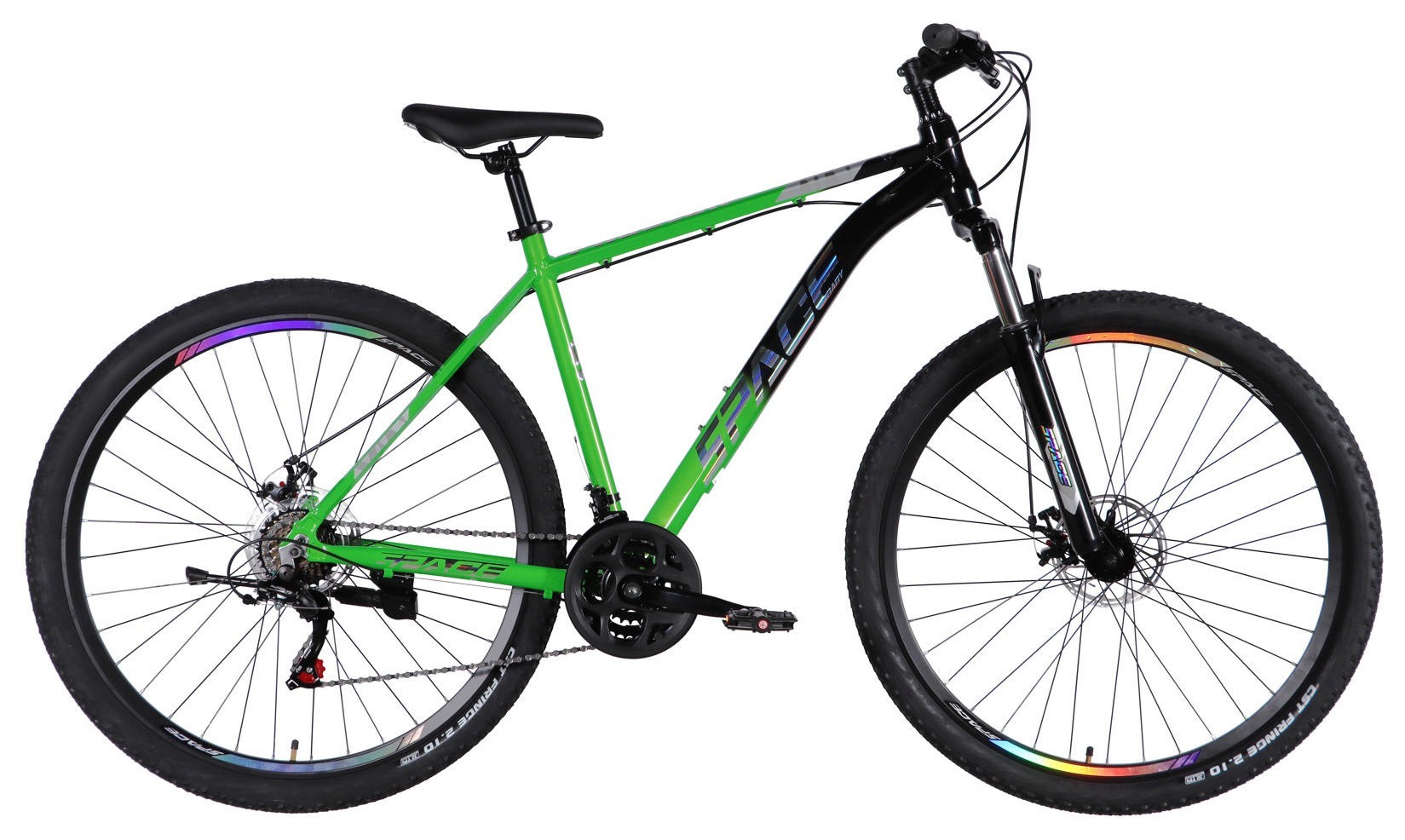 Велосипед AL 29" SPACE PHAETON DD FR рама-20" зелено-черный 2026, OPS-SP-29-188