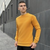 Світшот чоловічий однотонний жовтий Pobedov 007 ЗИМА