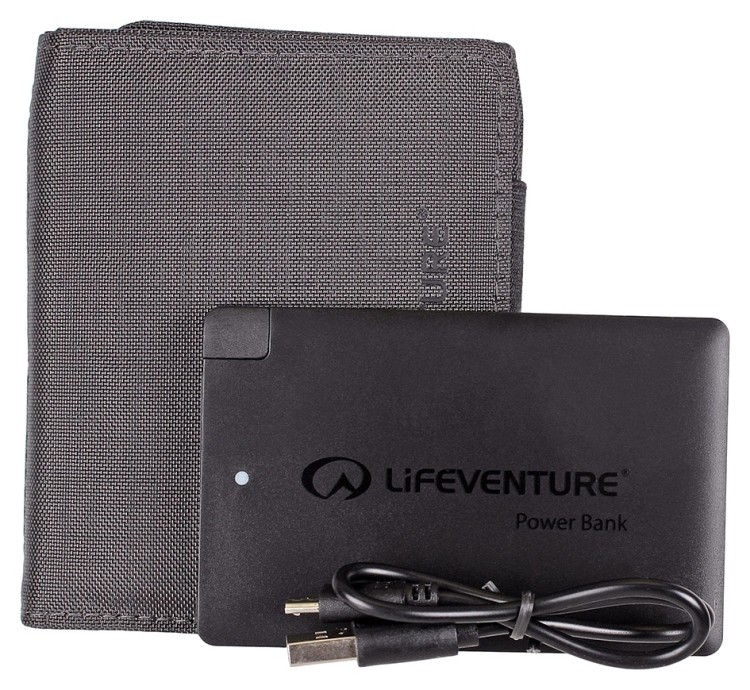 Lifeventure кошелек RFID Charger Wallet grey, 68305