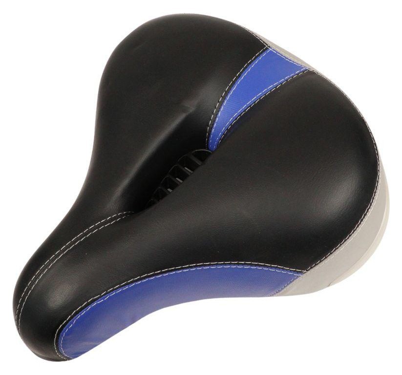 Сідло з замком 260*230 мм AZ-035 чорний з синiм, SAD-697