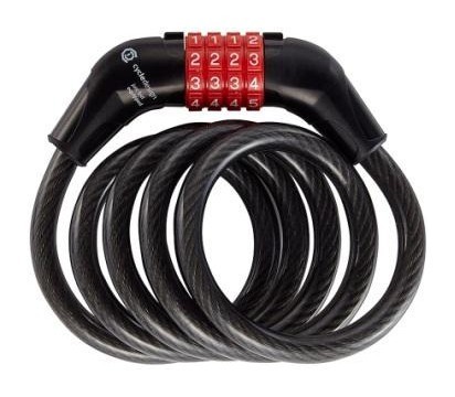 Замок для велосипеда тросовий Cycledesign ROLLER Red (LK0020), RCH_14308
