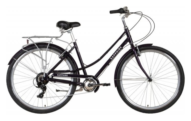 Велосипед снижен в цене AL 28" Dorozhnik SAPPHIRE Vbr рама-" с багажником зад AI, с крылом St 2022 STK-D-193 (глубокий темно-фиолетовый), STK-D-193