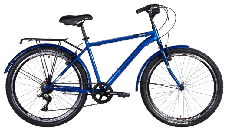 Велосипед ST 26" Discovery PRESTIGE MAN Vbr рама - з багажником задн St з крилом St 2024 (синій), OPS-DIS-26-586