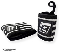 Кистьові бинти EasyFit 50х8 см фіксатор на зап'ястя (чорно-білі)