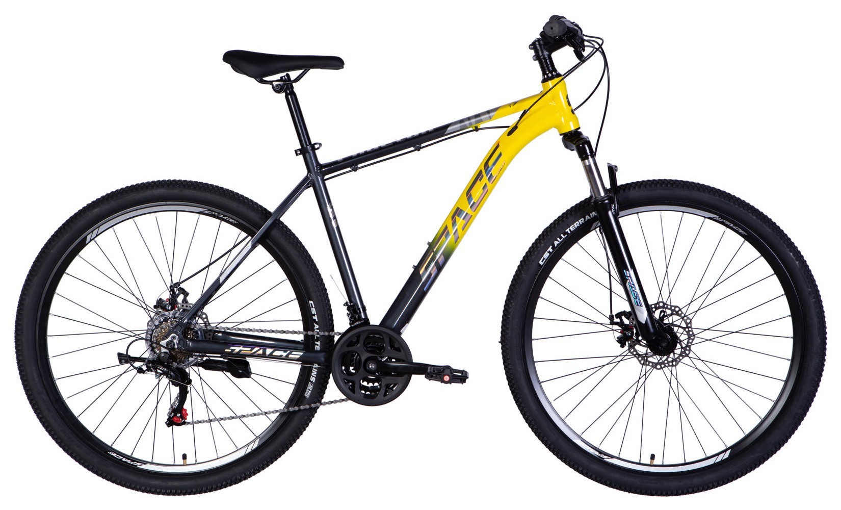 Велосипед AL 29" SPACE PHAETON DD FR рама-20" серо-желтый 2026, OPS-SP-29-192
