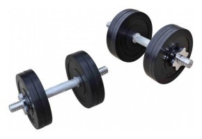 Гантели наборные резиновые Rn-Sport по 11 кг.