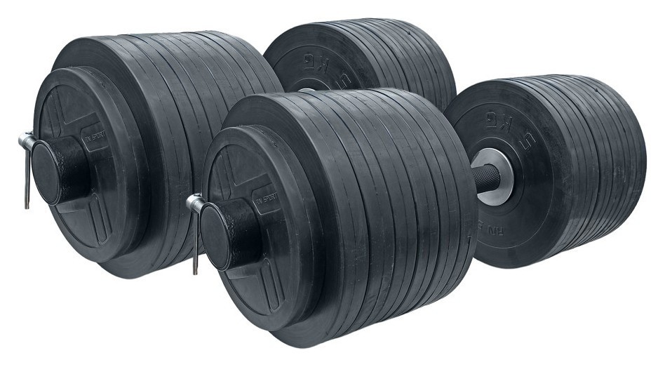 Гантелі гумові олімпійські RN-Sport 2 шт по 72 кг, RNS_olimp_RNOD_2х72