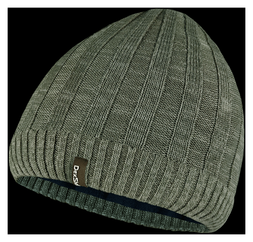 Водонепроникна шапка Dexshell Heathered Rib Knit Beanie, onesize (56-58 см), хакі, FNR_DH32405SSN