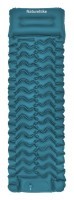 Матрац туристичний надувний одномісний  Naturehike CNK2550WS019, 200х60х6.5 см, синій із вбудованою помпою для надування