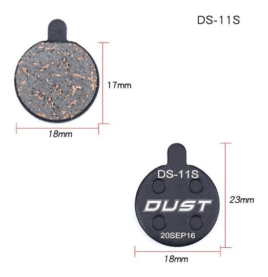 Колодки гальмiвнi полуметал пiд дисковi гальма DUST DS-11S, BRS-023