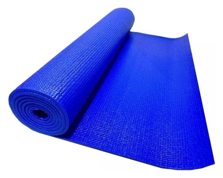 Коврик для йоги и фитнеса Bavar (PVC) 6 mm, синий, BVR-KVRK-PVC-6mm-dark-blue