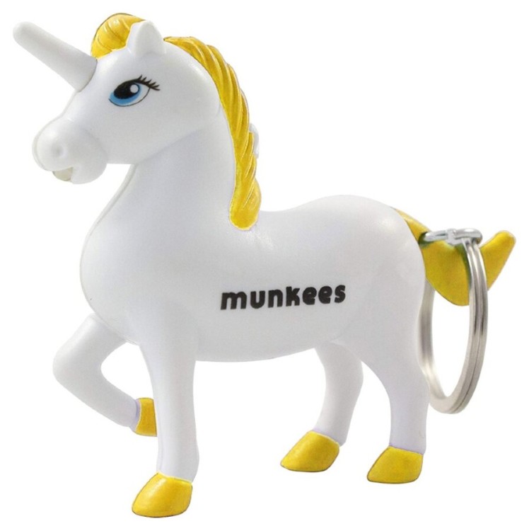 Munkees 1114 брелок-фонарик Unicorn LED white-yellow, 1114-WY