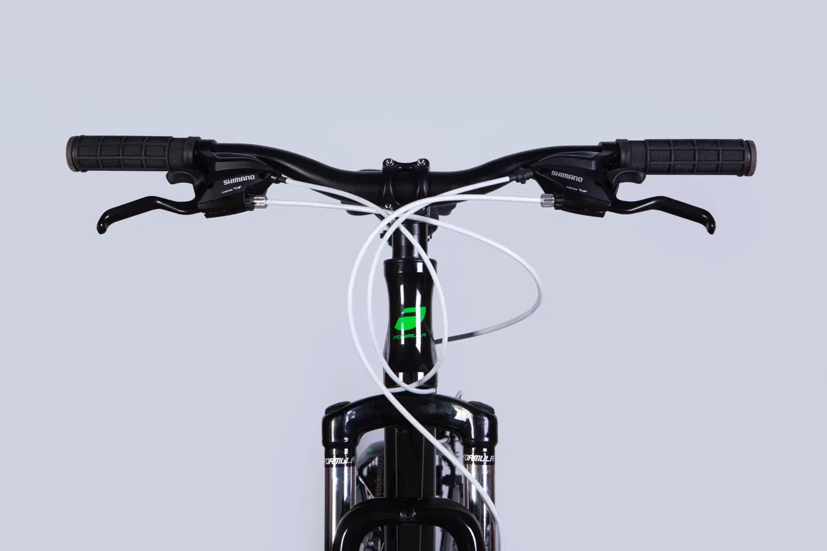 Велосипед AL 26" Formula BLACKWOOD DD FR рама-13" чорний з зеленим 2026, OPS-FR-26-801