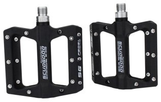 Педали Нейлон 106*97мм ScudGood MTB черный пром. подшипник с металл. шипами AM (брендированная упаковка)