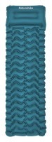 Матрас туристический надувной одноместный Naturehike CNK2550WS019, 200х60х6.5 см, синий, для кемпинга с мешком для надува