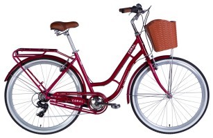 Велосипед AL 28" Dorozhnik CORAL  Vbr FR рама-19" рубіновий 2025
