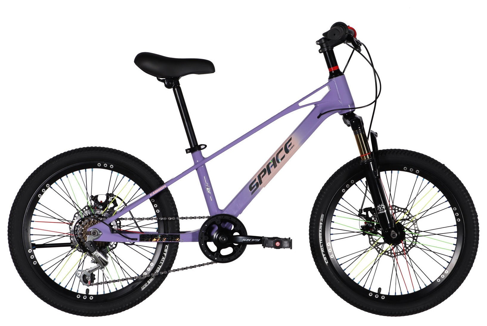 Велосипед MG 20" SPACE KID ALIOTH DD FR рама-11" фіолетовий 2025, OPS-SK-20-017