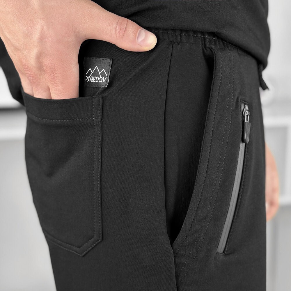 Чоловічі літні чорні шорти Pobedov Griz, POB_00000006374