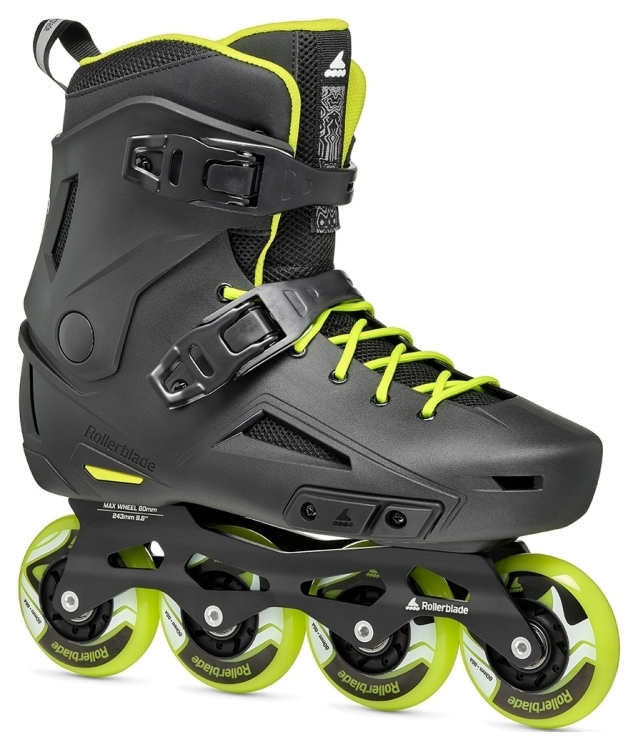 Ролики Rollerblade Lightning black-lime, 07372600-1A1-280