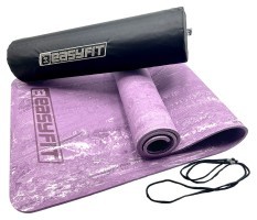 Коврик для йоги и фитнеса EasyFit PER Premium Mat 8 мм + Чехол фиолетовый