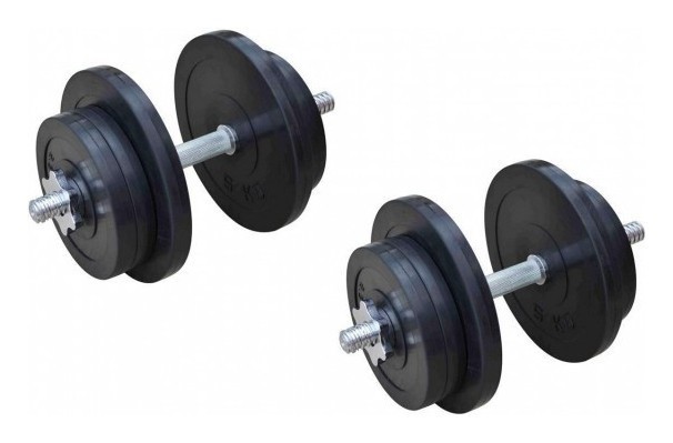 Гантелі гумові набірні RN-Sport 2 по 21 кг, RNS_RN_OD2х21