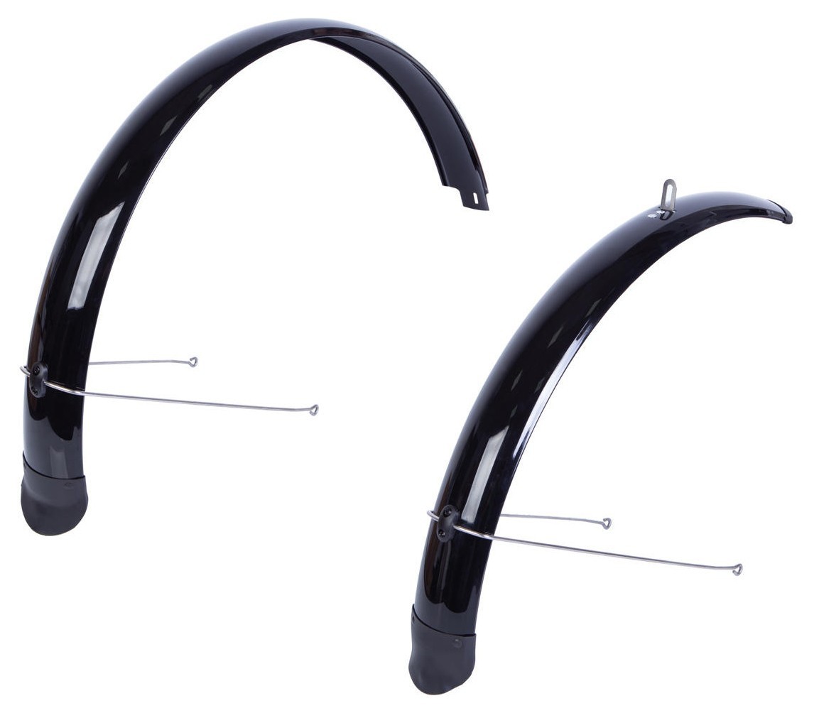 Крылья 29" Пластик полноразмерный. BRAVVOS X070 черный со стойкой f.370 r.370мм, MUD-29-002