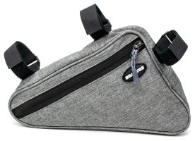 Велосумка треугольник на раму водоотталкивания. материал BRAVVOS F-089 серый AM (брендированная упаковка)