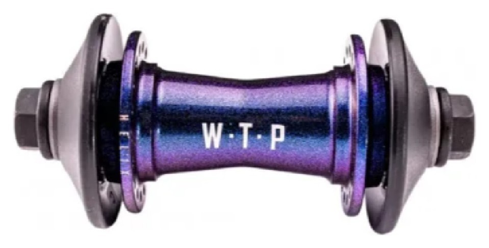 Втулка передняя WeThePeople HELIX Female Axle (на болтах 10мм) 36H с хабгардами перламутрово-фиолетовая, VELD_4055822519700