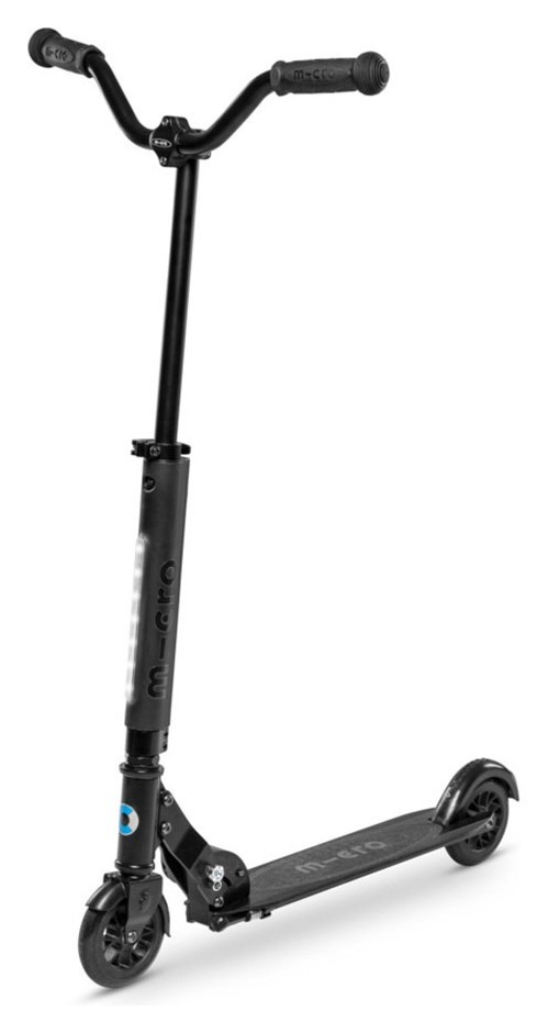 Самокат MICRO серії "Sprite Deluxe" – ЧОРНИЙ (до 100 kg, двоколісний, світло), SA0200