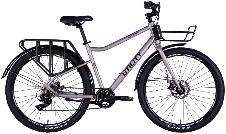 Велосипед AL 27.5" Dorozhnik UTILITY DD CS рама-18,5" сірий 2025, OPS-D-27.5-005