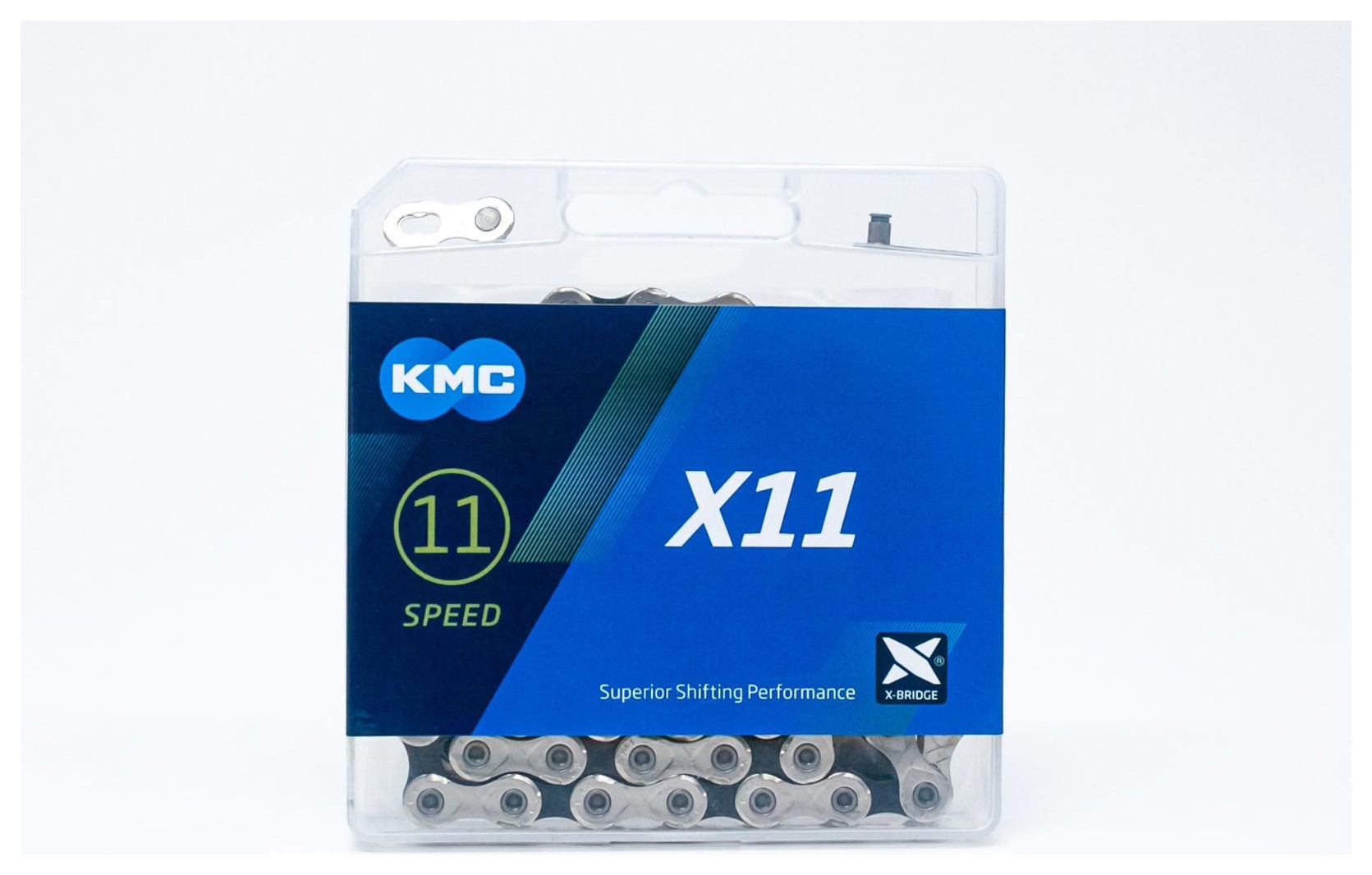 Ланцюг 11 118 лан. замок KMC X11 сріблясто-чорний, CHA-261