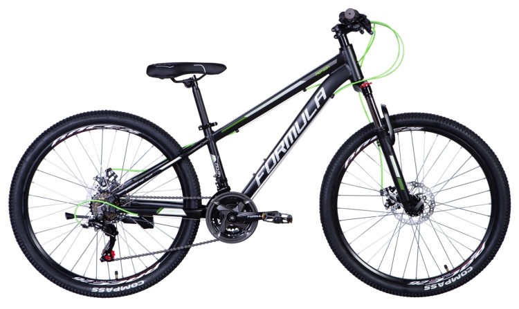 Велосипед 26" Formula MOTION 2024 (черно-зеленый (м)), OPS-FR-26-698