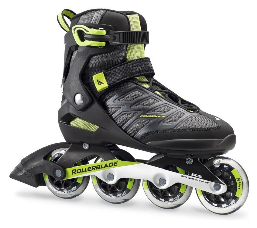 Роликовые коньки для взрослых Rollerblade SPARK 84 41 (8.5US) 265мм Black/green (07849700 T83), RCH_11276