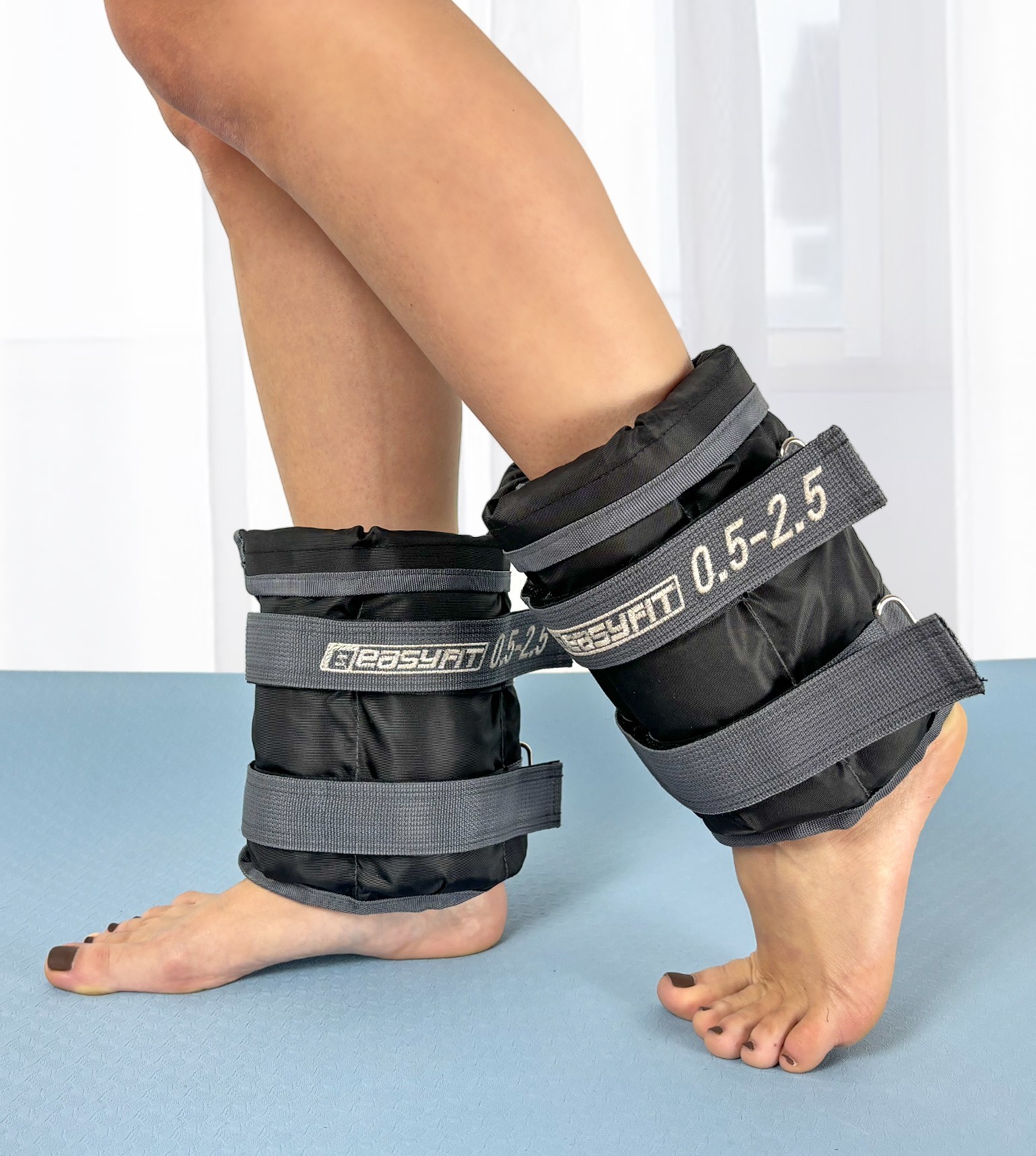 Утяжелители для ног и рук EasyFit наборные 0,5-2,5 кг (пара), EFIT_EF-WHT-0,5-2,5