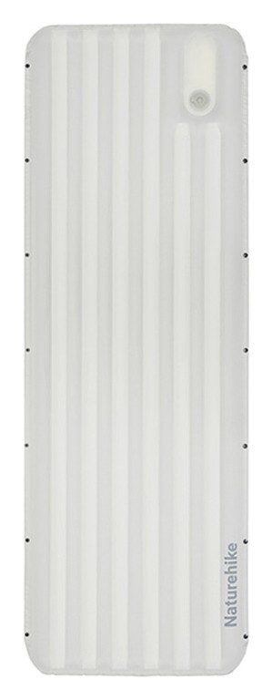 Матрац туристичний надувний одномісний  Naturehike CNK2450WS035, 198х68х9.5 см, білий із вбудованою помпою для надування, FNR_6927595796962