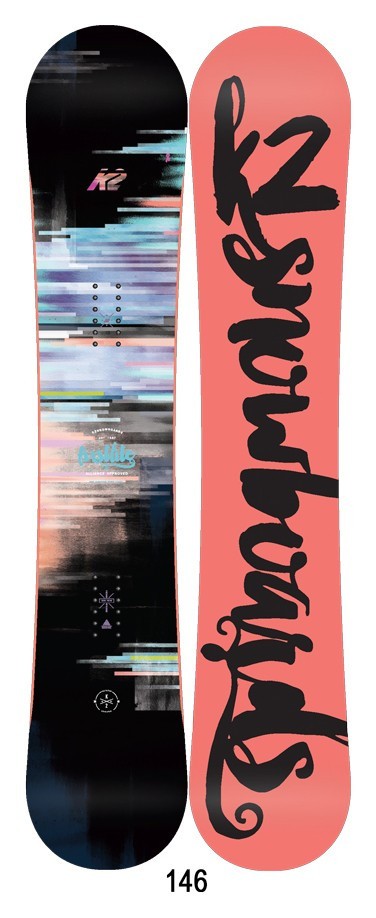 Сноуборд K2 FIRST LITE 146 Black/coral/multicolor (11B0025), RCH_20375