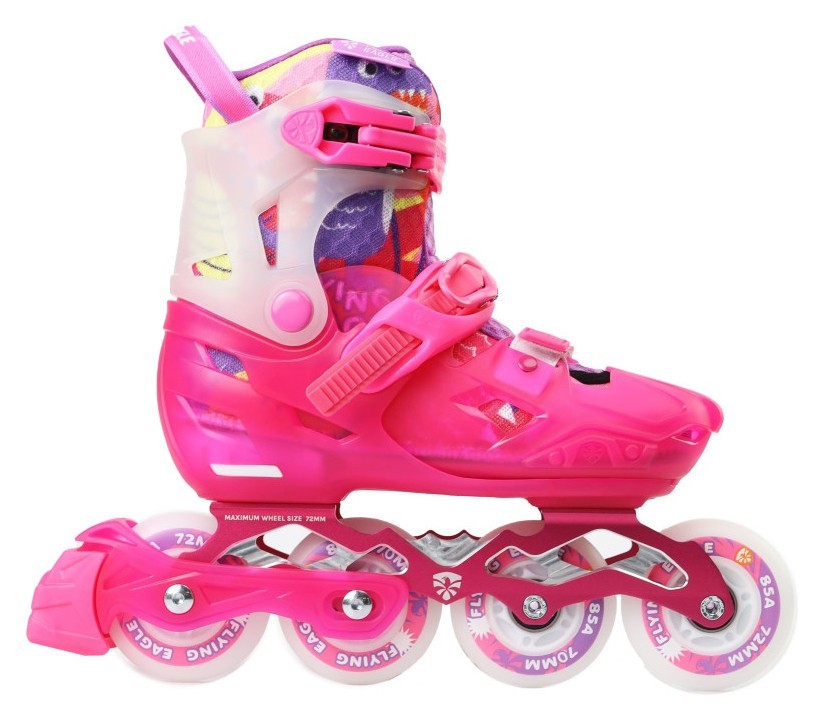 Дитячі розсувні ролики Flying Eagle L8 рожеві, ROL_12442_3