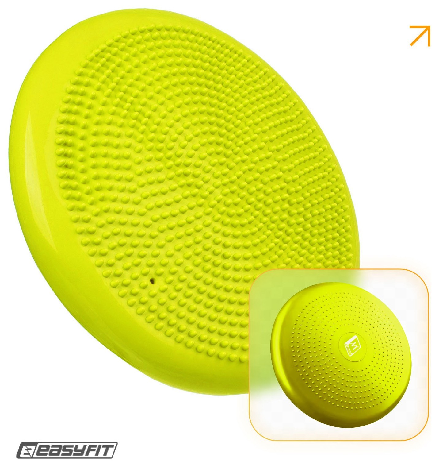 Балансировочная массажная подушка EasyFit желтая., EFIT_EF-1840-Y