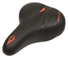 Седло с замком 250*175 мм AZ-N101 черный с оранжевым.