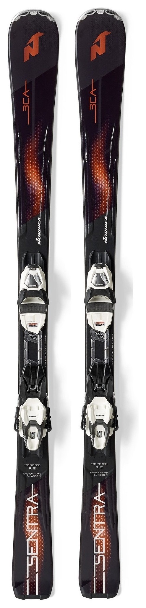 Ліжі гірські комплект Nordica SENTRA 3+TLT 10 FDT 152см Black/brown (7149+7021DB), RCH_22273