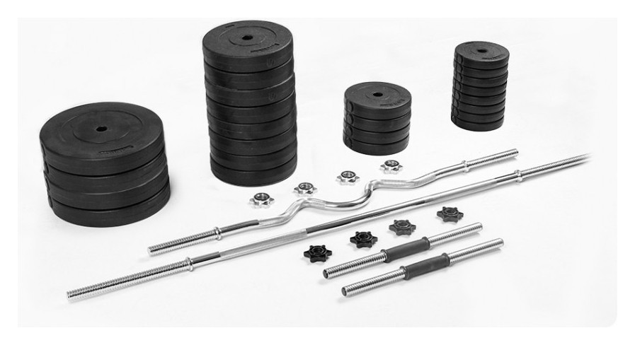 Чотири грифи хром + 100 кг дисків. ABS покриття, RNS_Bitum Rn 4100